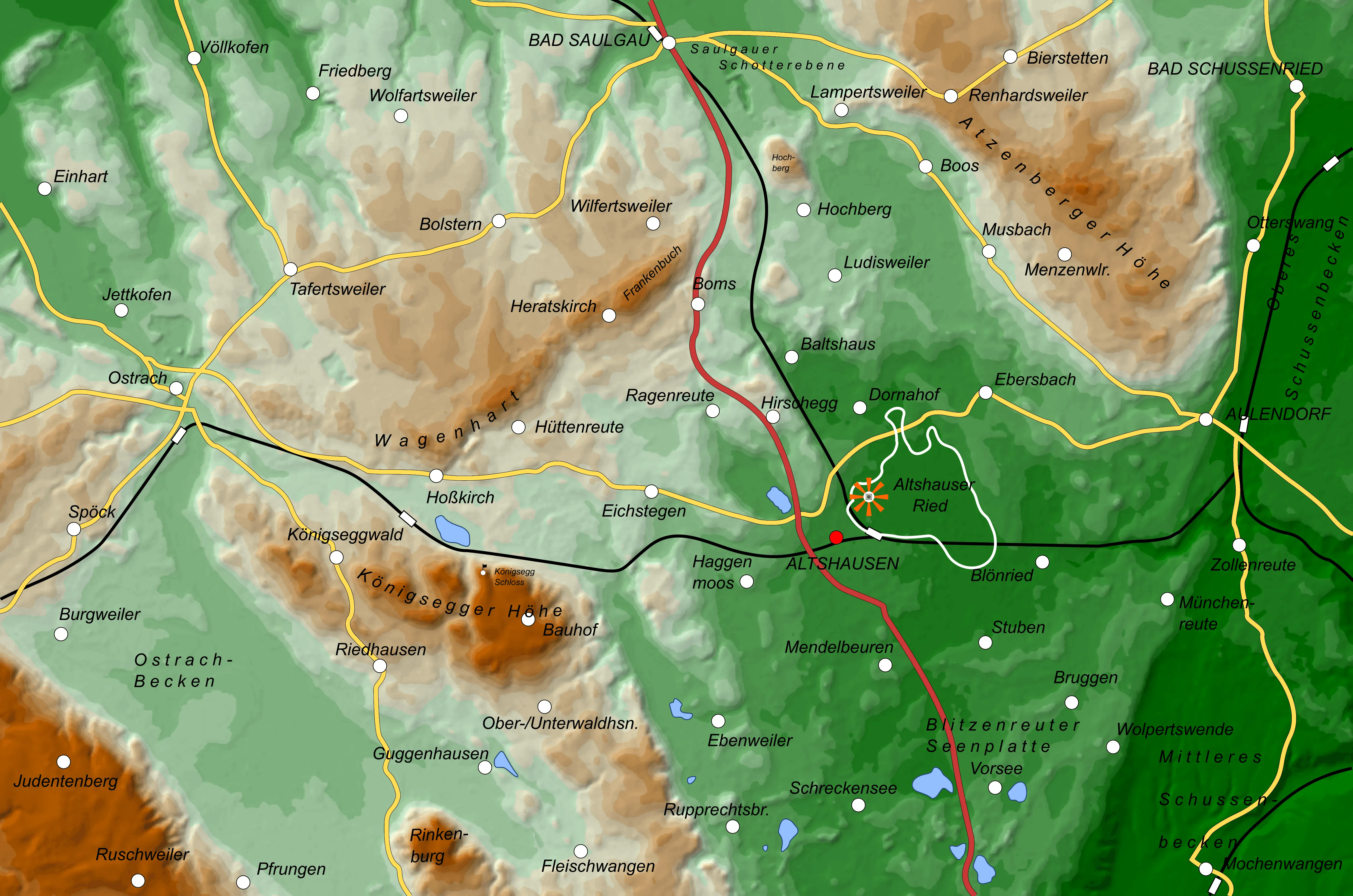 Karte von Altshauser Ried