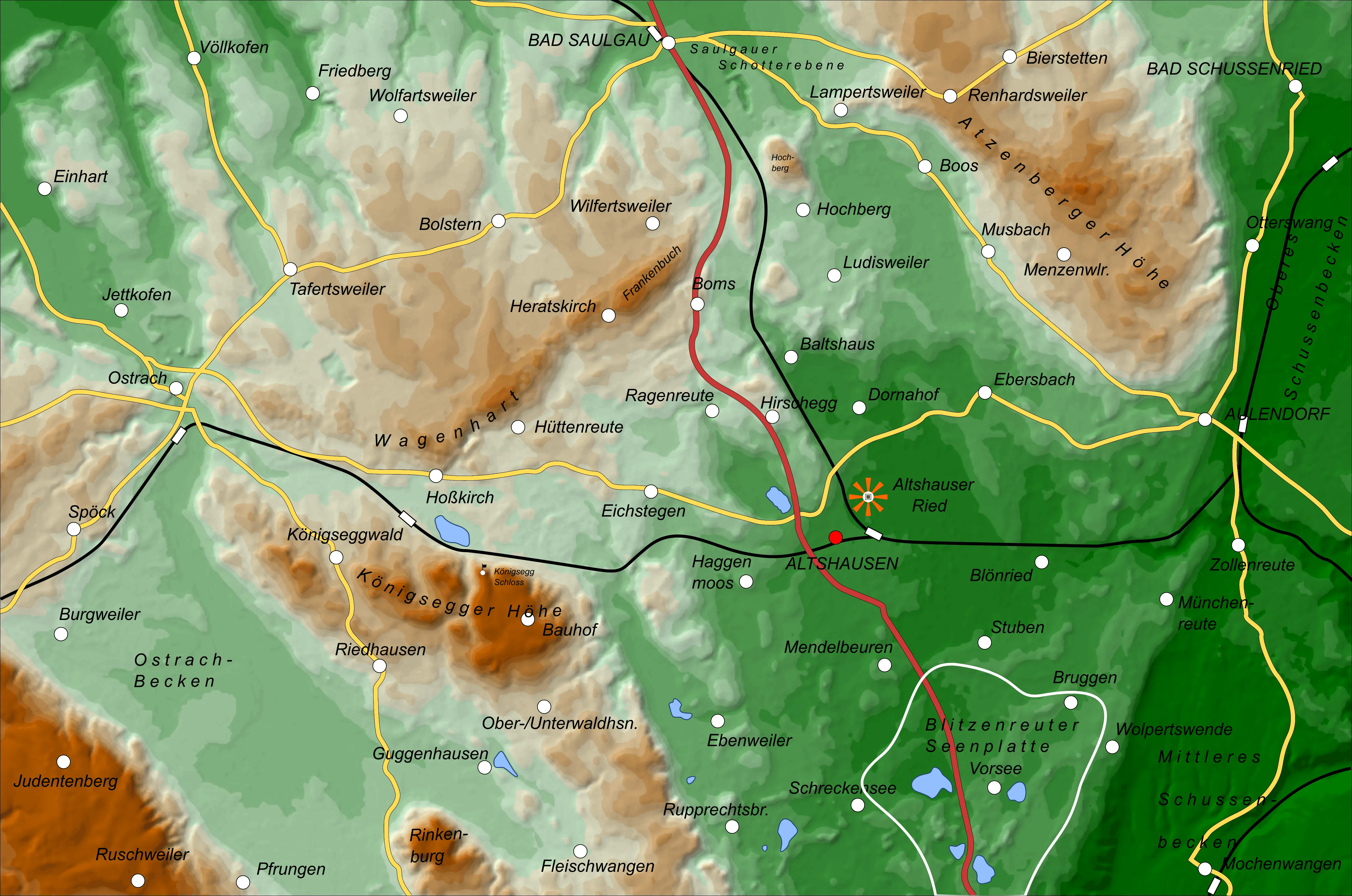 Karte von Blitzenreuter Seenplatte
